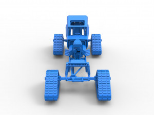 Hot Rod on tracks Scale 1 to 25 3D-printmodel
