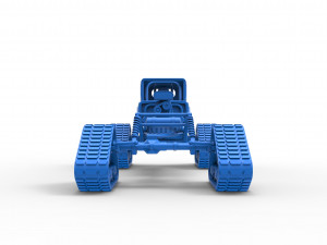 Hot Rod on tracks Scale 1 to 25 3D-printmodel