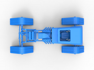 Hot Rod on tracks Scale 1 to 25 3D-printmodel