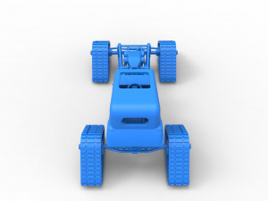 Hot Rod on tracks Scale 1 to 25 3D-printmodel