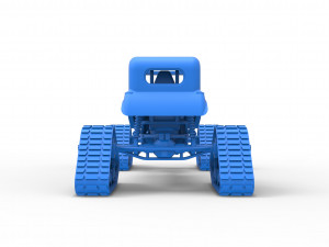 Hot Rod on tracks Scale 1 to 25 3D-printmodel