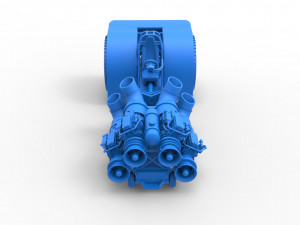 Pulling tractor with 4 jet engines Scale 1 to 25 3Dプリントモデル