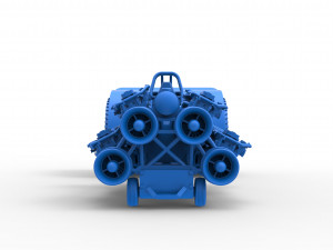 Pulling tractor with 4 jet engines Scale 1 to 25 3Dプリントモデル