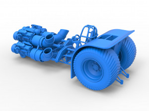 Pulling tractor with 4 jet engines Scale 1 to 25 3Dプリントモデル