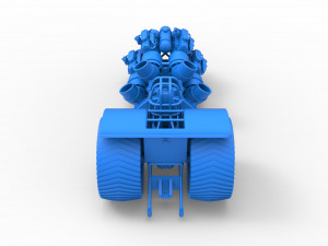 Pulling tractor with 4 jet engines Scale 1 to 25 3Dプリントモデル