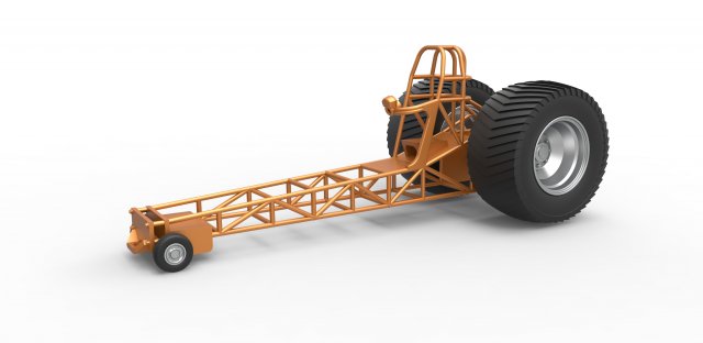 Pulling tractor chassis Scale 1 to 25 3D Baskı Modeli .c4d .max .obj .3ds .fbx .stl .blend