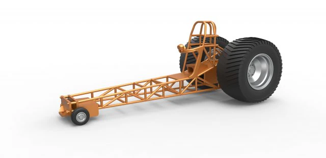 Pulling tractor chassis Scale 1 to 25 3D Print Model .c4d .max .obj .3ds .fbx .stl .blend 