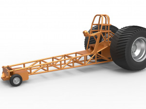 Pulling tractor chassis Scale 1 to 25 3D 打印模型