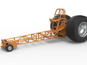 Pulling tractor chassis Scale 1 to 25 3D Print Model