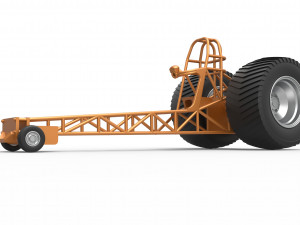 Pulling tractor chassis Scale 1 to 25 3D Baskı Modeli