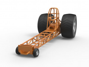 Pulling tractor chassis Scale 1 to 25 3D Baskı Modeli