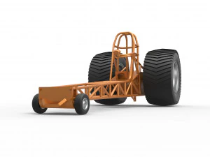 Pulling tractor chassis Scale 1 to 25 3D Print Model