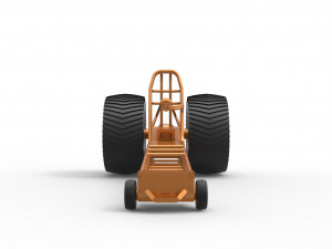 Pulling tractor chassis Scale 1 to 25 3D Baskı Modeli