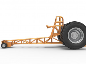 Pulling tractor chassis Scale 1 to 25 3D Baskı Modeli