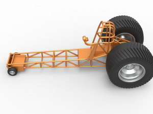Pulling tractor chassis Scale 1 to 25 3D Baskı Modeli