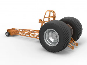 Pulling tractor chassis Scale 1 to 25 3D Print Model