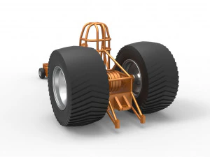 Pulling tractor chassis Scale 1 to 25 3D Print Model