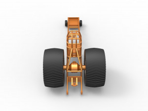 Pulling tractor chassis Scale 1 to 25 3D Baskı Modeli