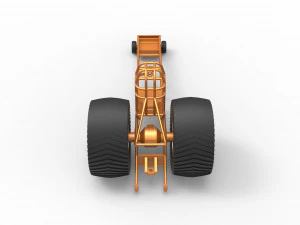 Pulling tractor chassis Scale 1 to 25 3D Print Model
