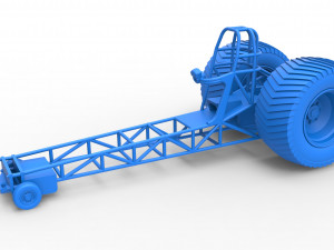 Pulling tractor chassis Scale 1 to 25 3D Baskı Modeli