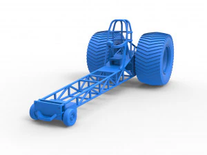 Pulling tractor chassis Scale 1 to 25 3D Print Model
