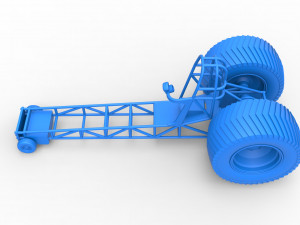 Pulling tractor chassis Scale 1 to 25 3D Baskı Modeli