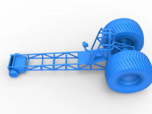 Pulling tractor chassis Scale 1 to 25 3D Print Model