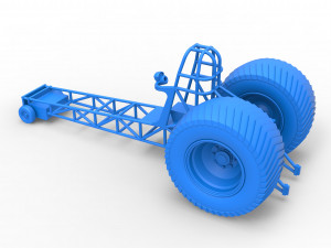 Pulling tractor chassis Scale 1 to 25 3D Baskı Modeli