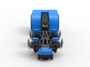 Pulling tractor with longitudinal V8 engines Scale 1 to 25 Modèles 3D en vedette