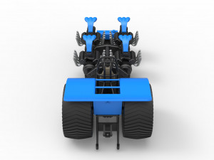 Pulling tractor with longitudinal V8 engines Scale 1 to 25 Modèles 3D en vedette