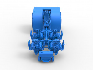 Pulling tractor with longitudinal V8 engines Scale 1 to 25 Modèles 3D en vedette