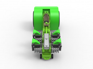 Pulling tractor with transverse V8 engines Scale 1 to 25 3D-Druckmodell