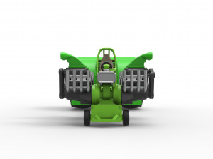 Pulling tractor with transverse V8 engines Scale 1 to 25 3D-Druckmodell