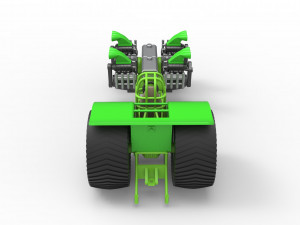 Pulling tractor with transverse V8 engines Scale 1 to 25 3D-Druckmodell