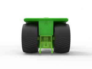 Pulling tractor with transverse V8 engines Scale 1 to 25 3D-Druckmodell