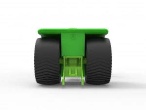 Pulling tractor with transverse V8 engines Scale 1 to 25 3D Print Model