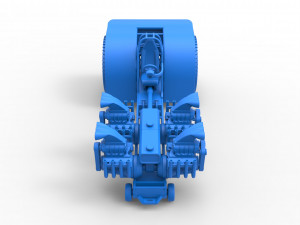 Pulling tractor with transverse V8 engines Scale 1 to 25 3D-Druckmodell