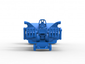 Pulling tractor with transverse V8 engines Scale 1 to 25 3D-Druckmodell