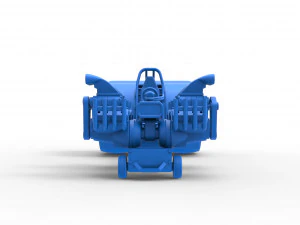 Pulling tractor with transverse V8 engines Scale 1 to 25 3D Print Model
