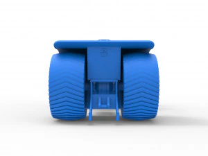 Pulling tractor with transverse V8 engines Scale 1 to 25 3D Print Model