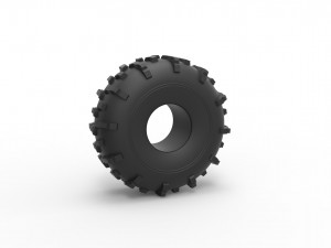 Dirt dragster rear tire 2 Scale 1 to 10 3Dプリントモデル