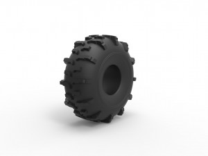 Dirt dragster rear tire 2 Scale 1 to 10 3D 打印模型