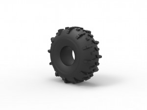 Dirt dragster rear tire 2 Scale 1 to 10 3D 打印模型