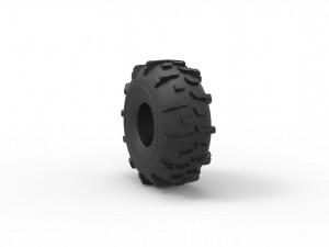 Dirt dragster rear tire 2 Scale 1 to 10 3D 打印模型