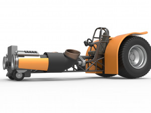 Pulling tractor with 2 jet engines Scale 1 to 25 3D 프린트 모델