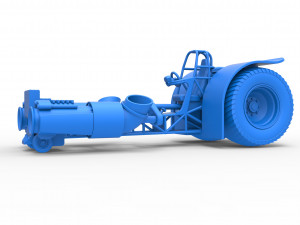 Pulling tractor with 2 jet engines Scale 1 to 25 3D 프린트 모델