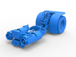 Pulling tractor with 2 jet engines Scale 1 to 25 3D 프린트 모델