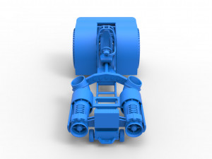Pulling tractor with 2 jet engines Scale 1 to 25 3D 프린트 모델