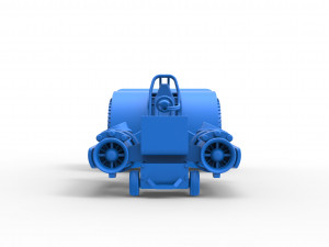 Pulling tractor with 2 jet engines Scale 1 to 25 3D 프린트 모델