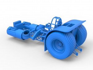Pulling tractor with 2 jet engines Scale 1 to 25 3D 프린트 모델